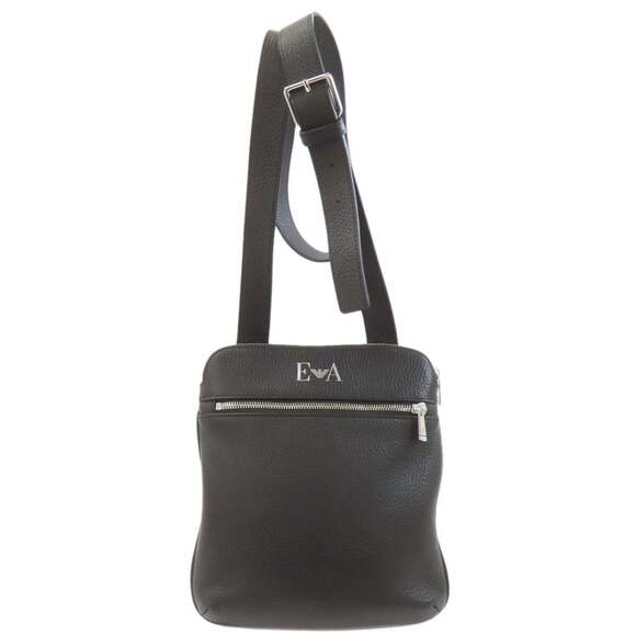 Emporio Armani Logo Shoulder Bag Leather Men's